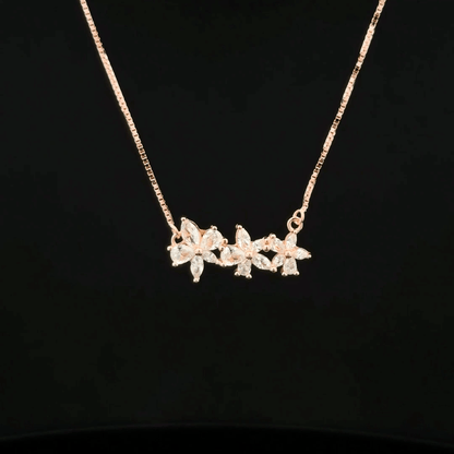 Three Flower Chain Pendant