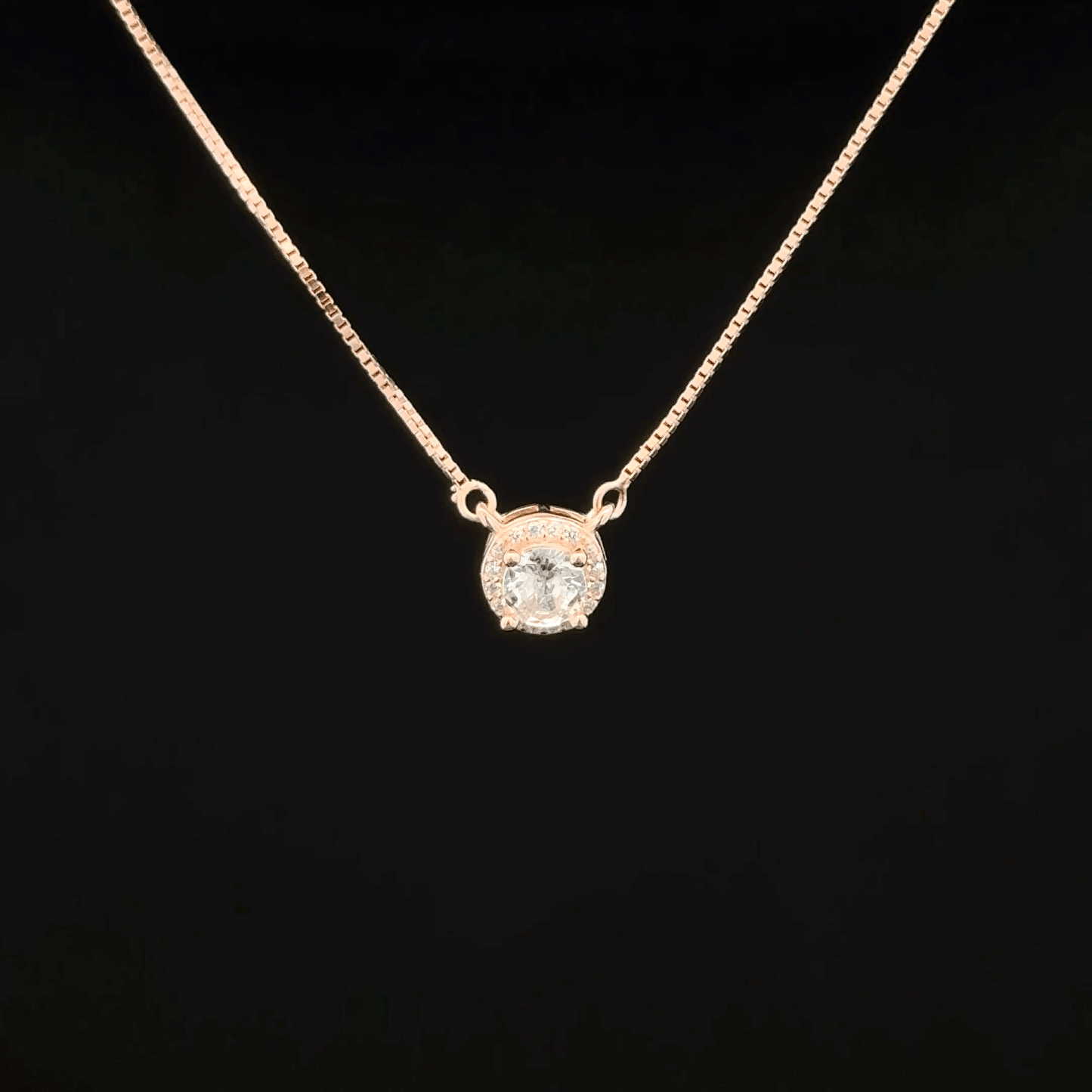 Single stone Chain Pendant