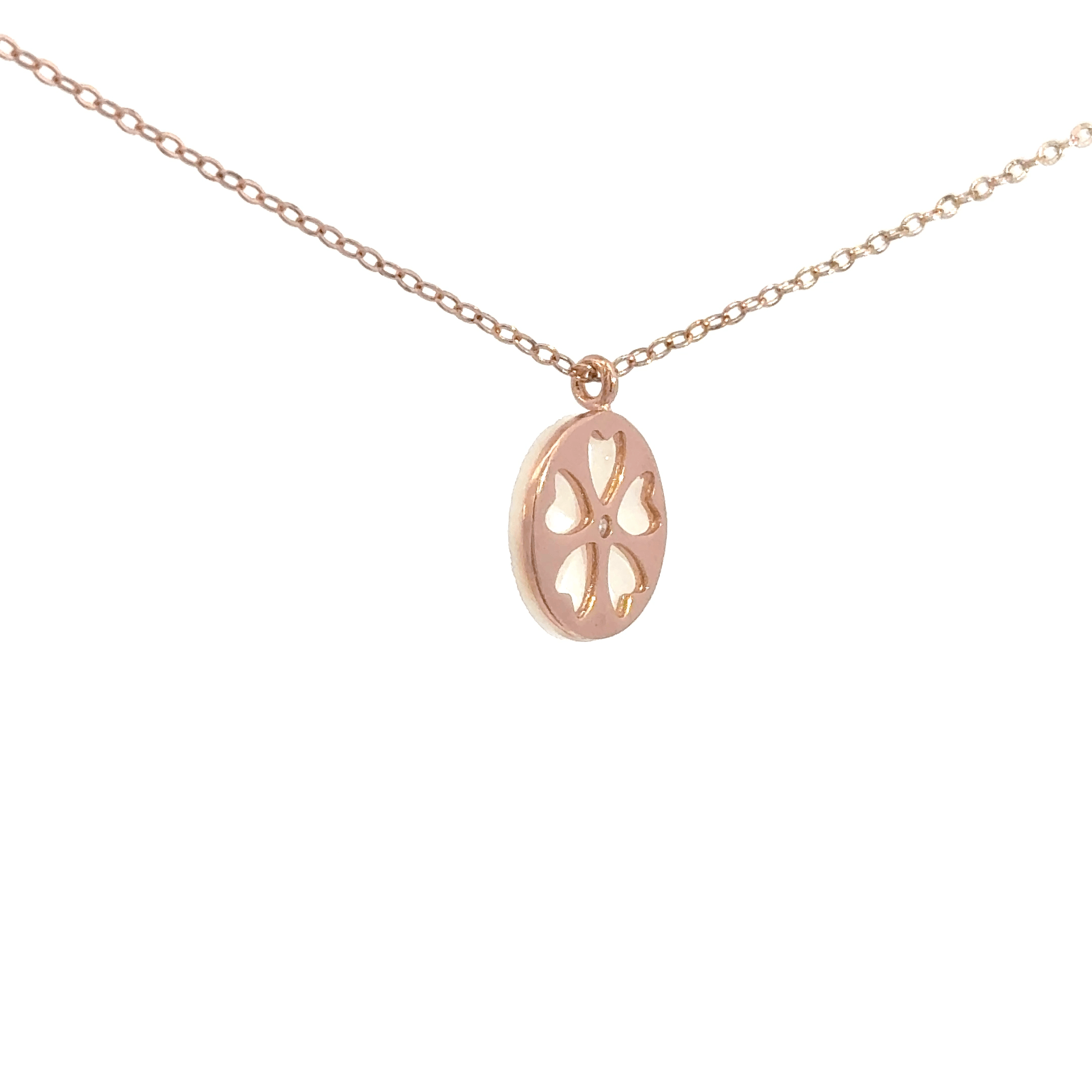 Rosegold circle chain with pendent