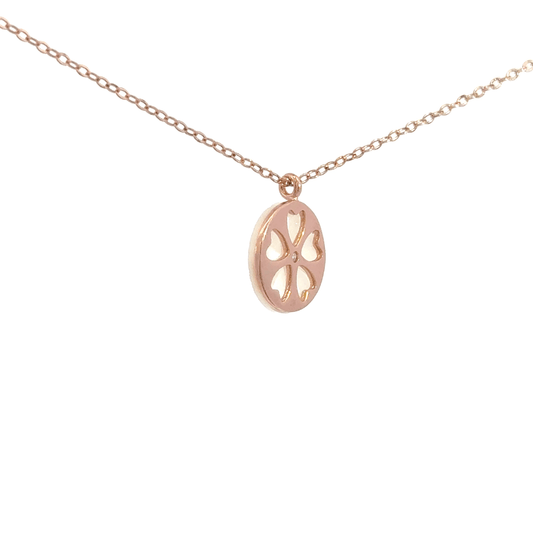Rosegold circle chain with pendent