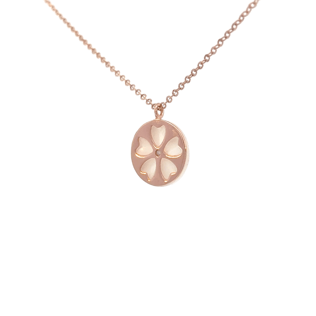 Rosegold circle chain with pendent