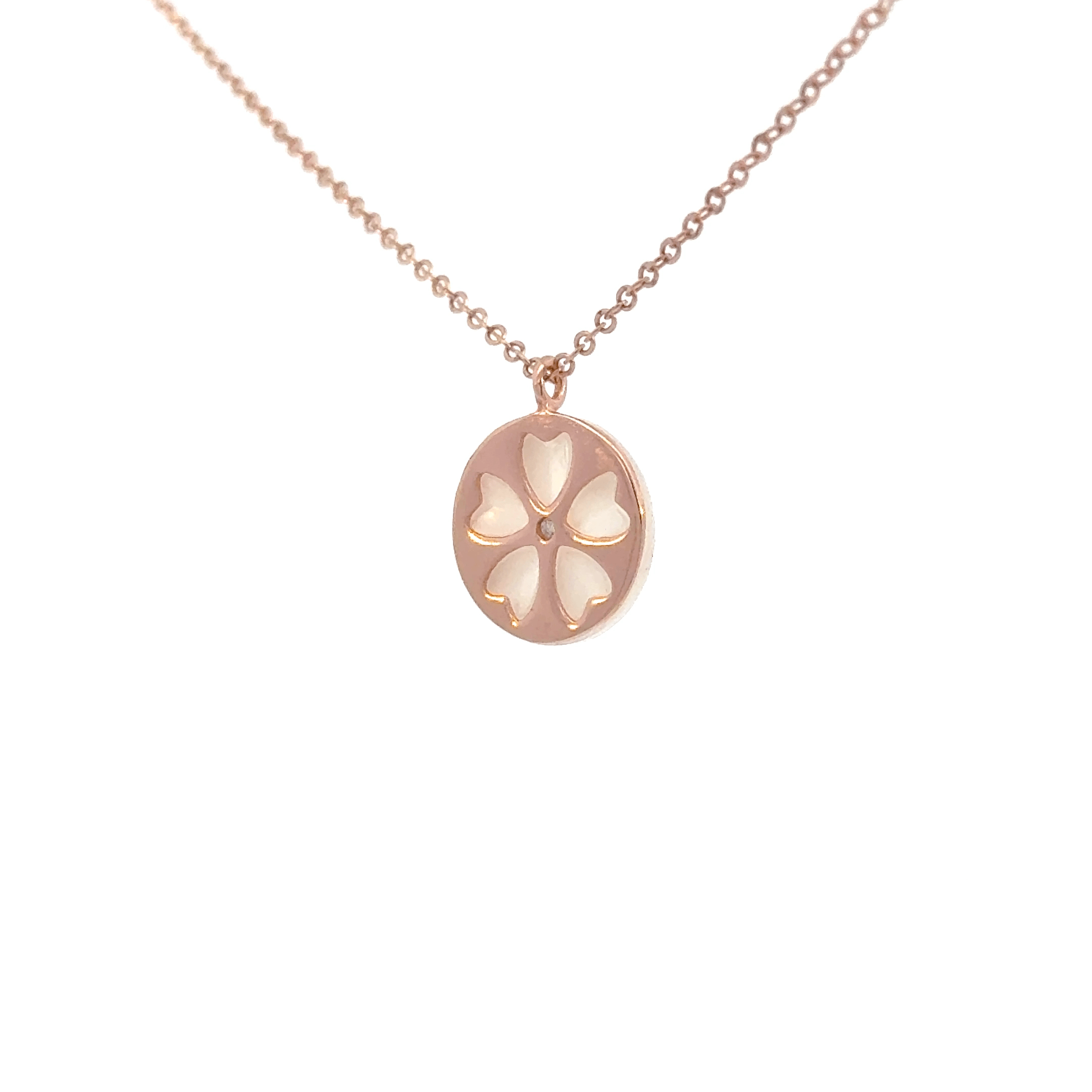 Rosegold circle chain with pendent