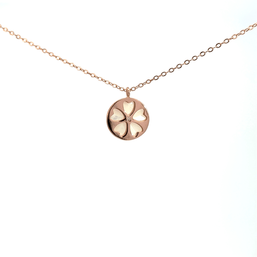 Rosegold circle chain with pendent