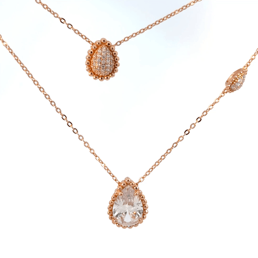 Rosegold Double Layer chain with pendent
