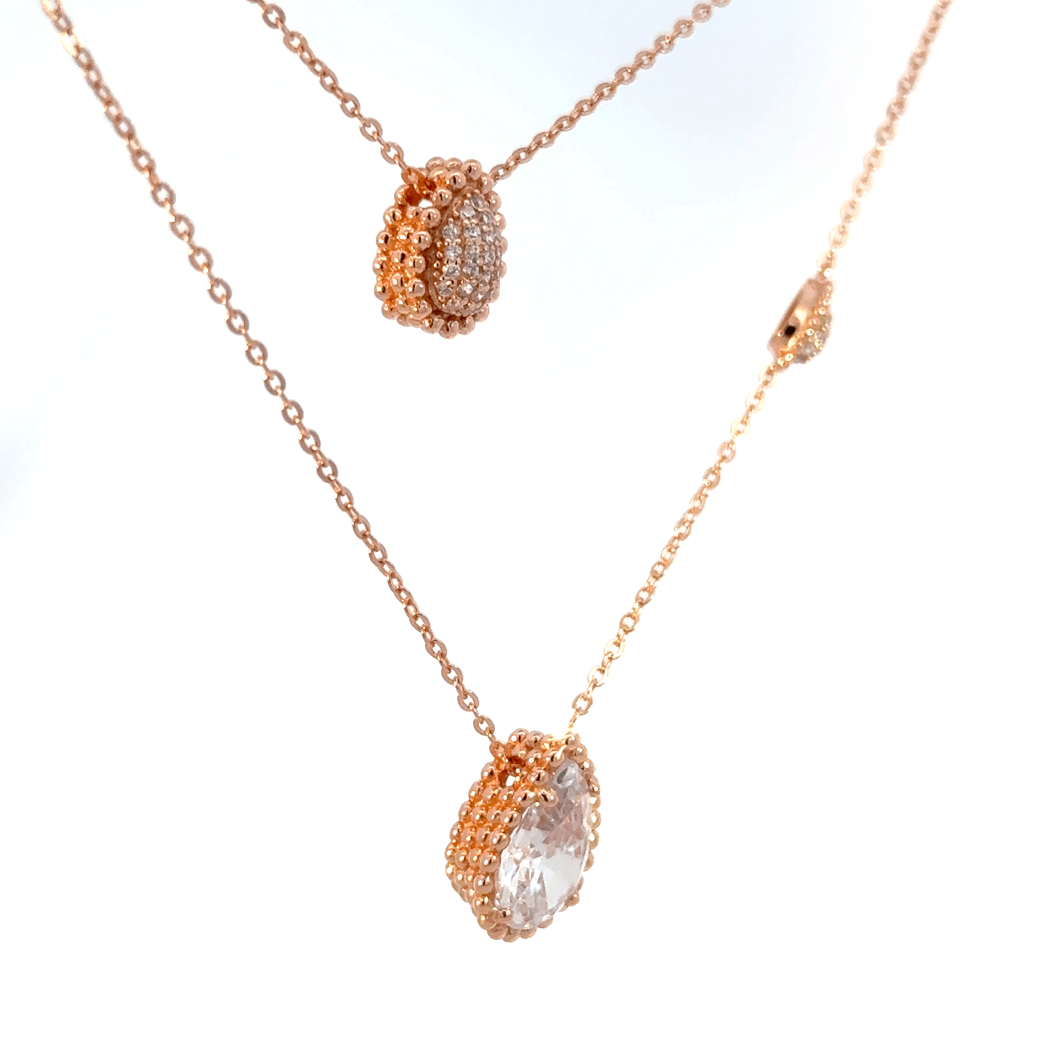 Rosegold Double Layer chain with pendent