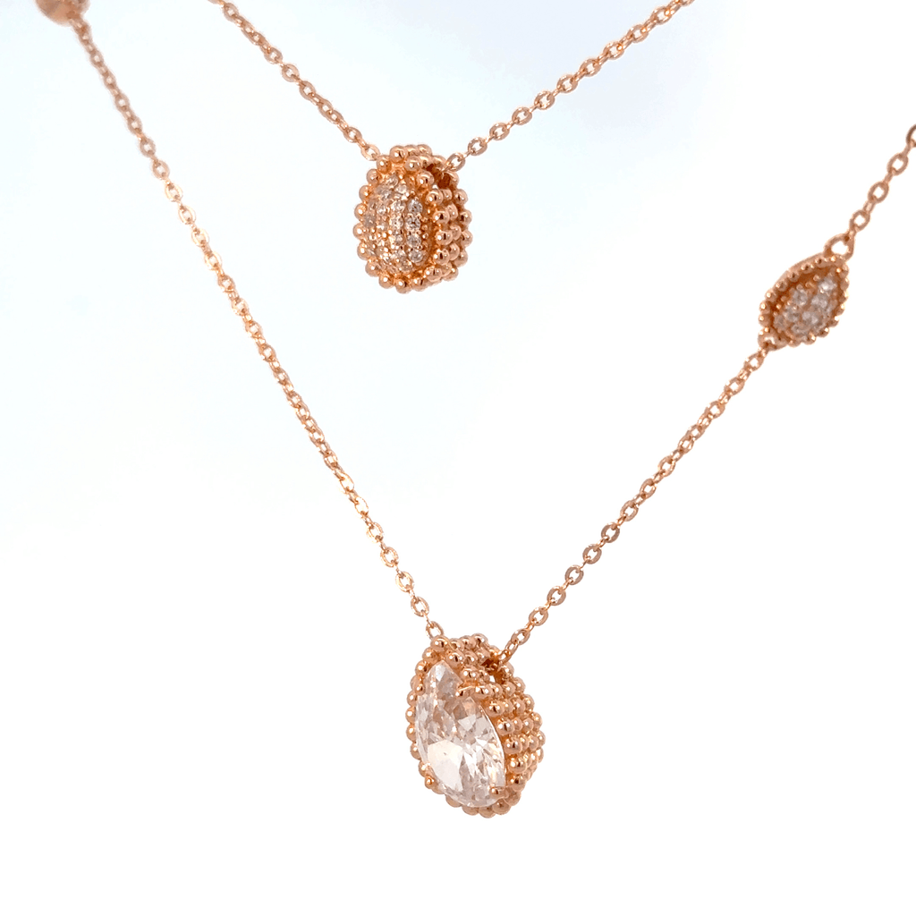 Rosegold Double Layer chain with pendent
