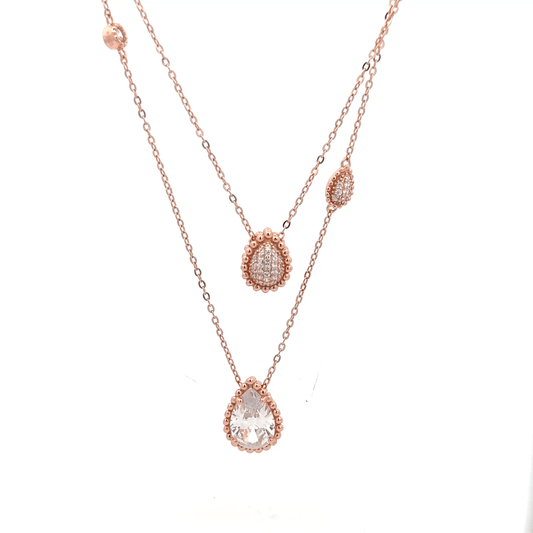 Rosegold Double Layer chain with pendent
