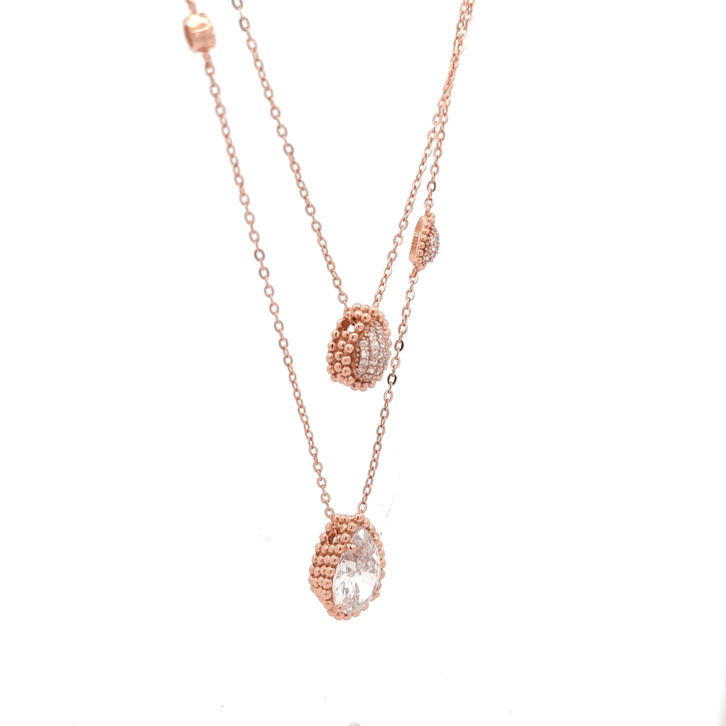 Rosegold Double Layer chain with pendent