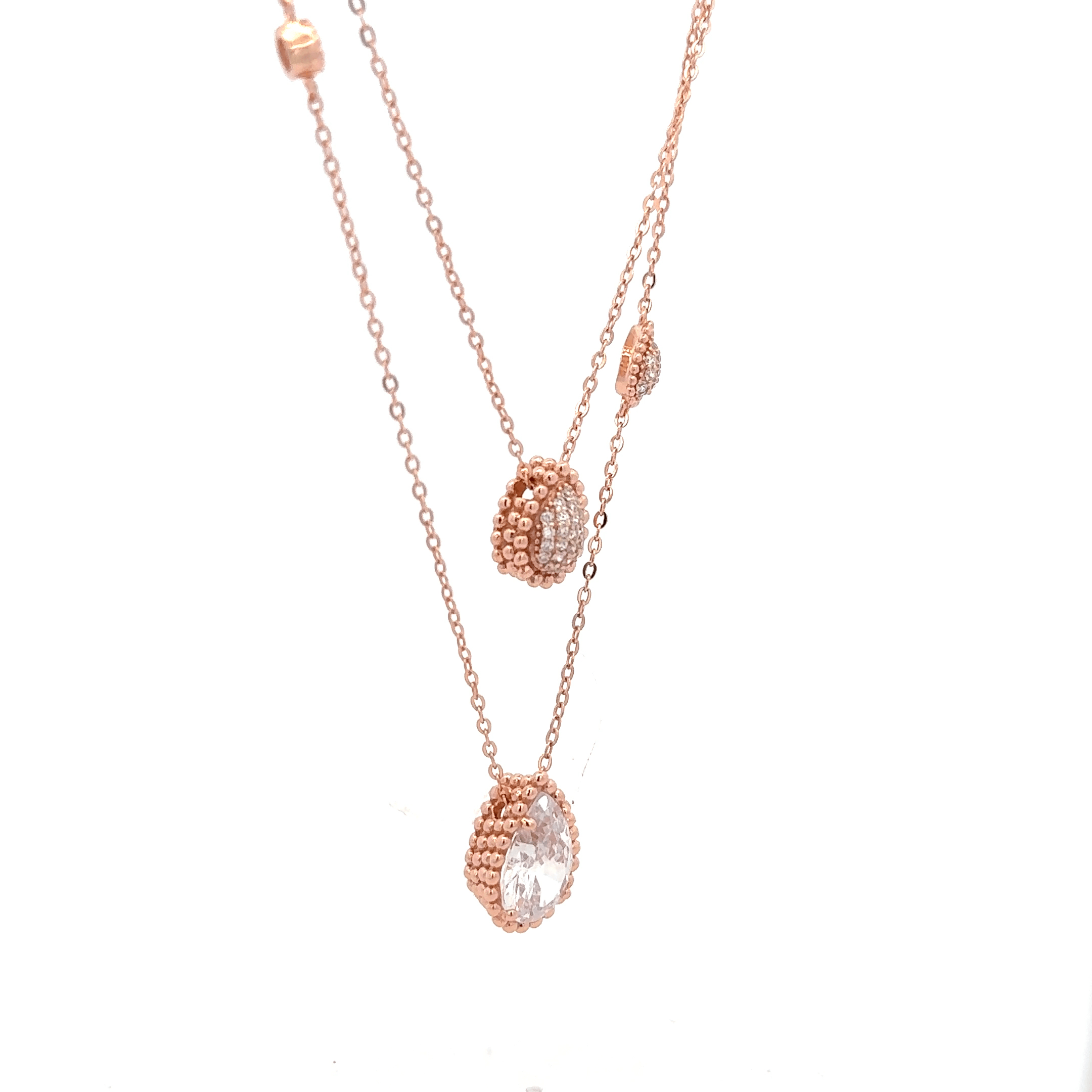 Rosegold Double Layer chain with pendent