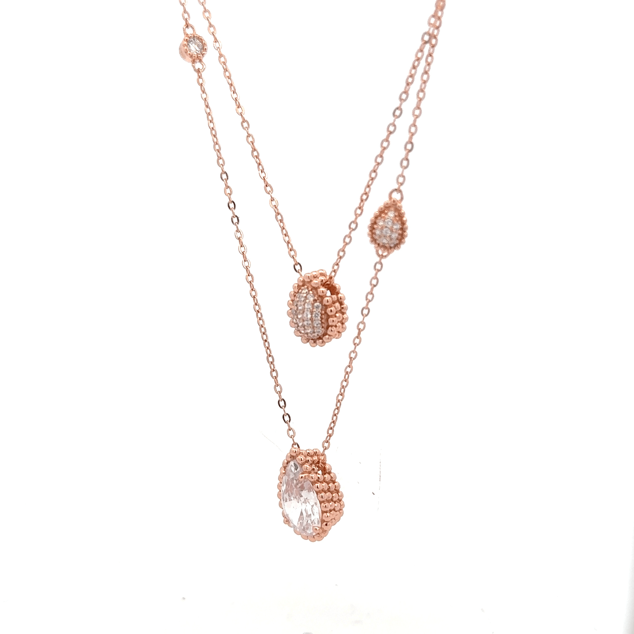 Rosegold Double Layer chain with pendent