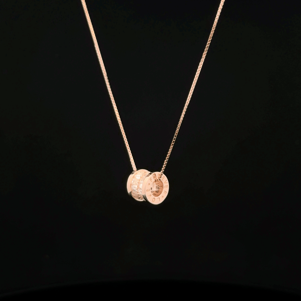 Crystal Cylinder Slider chain pendant