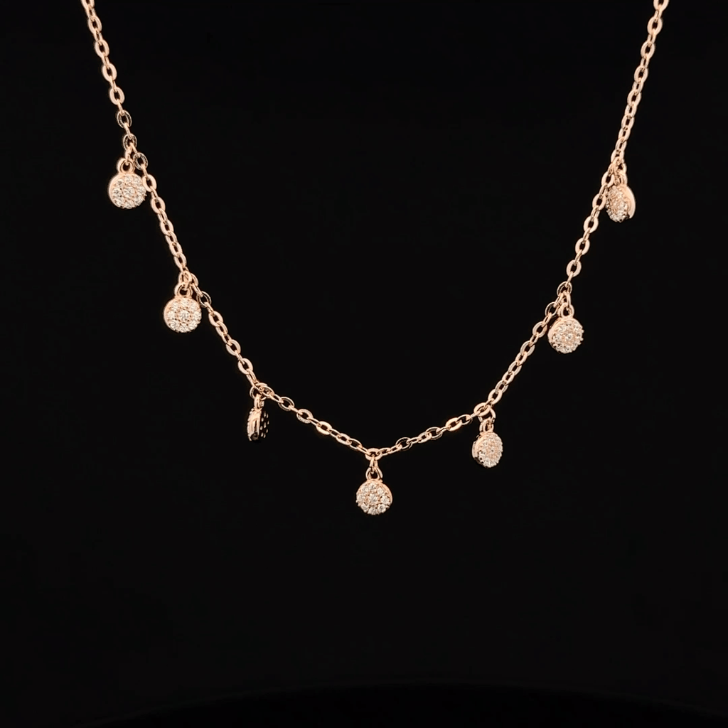 The Multi-Disk rose gold chain pendant