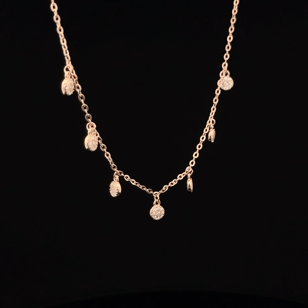 The Multi-Disk rose gold chain pendant