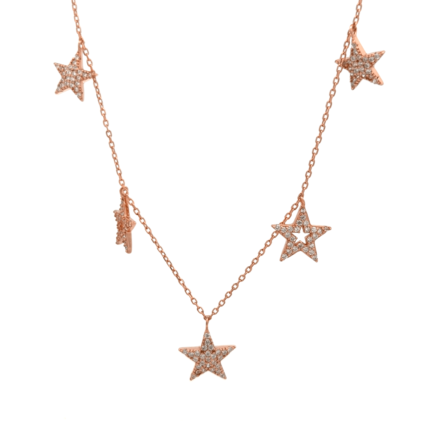 Rosegold star chain with pendent