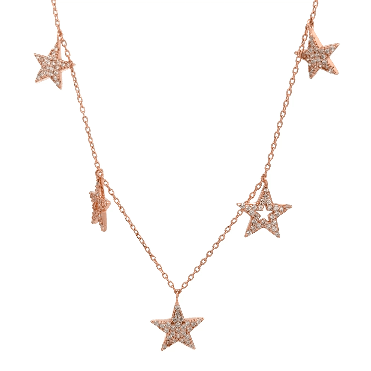 Rosegold star chain with pendent