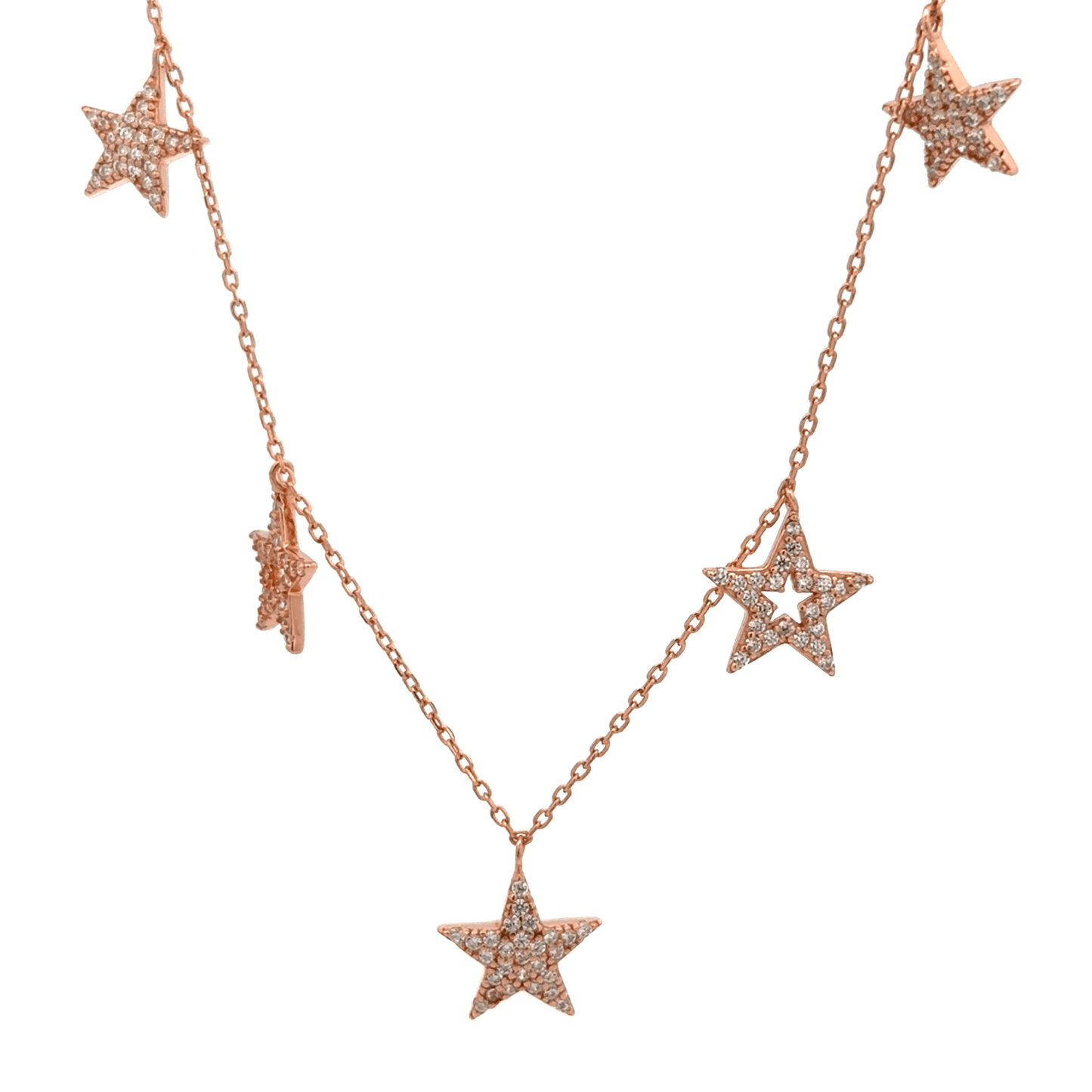 Rosegold star chain with pendent