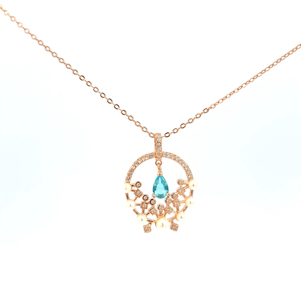Rosegold Pearl Chain With Pendant