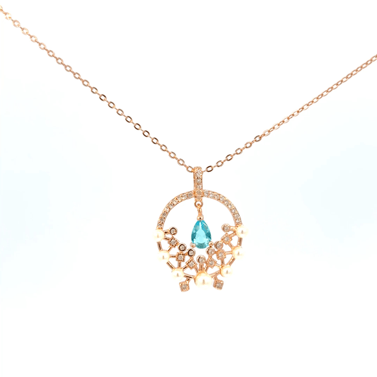 Rosegold Pearl Chain With Pendant