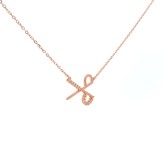 Rosegold Scissors chian with pendent