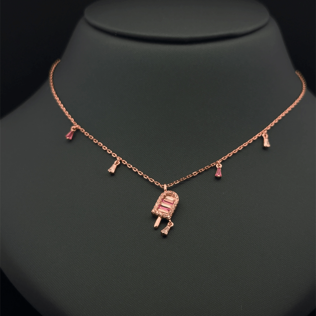 Rectangular pink stone