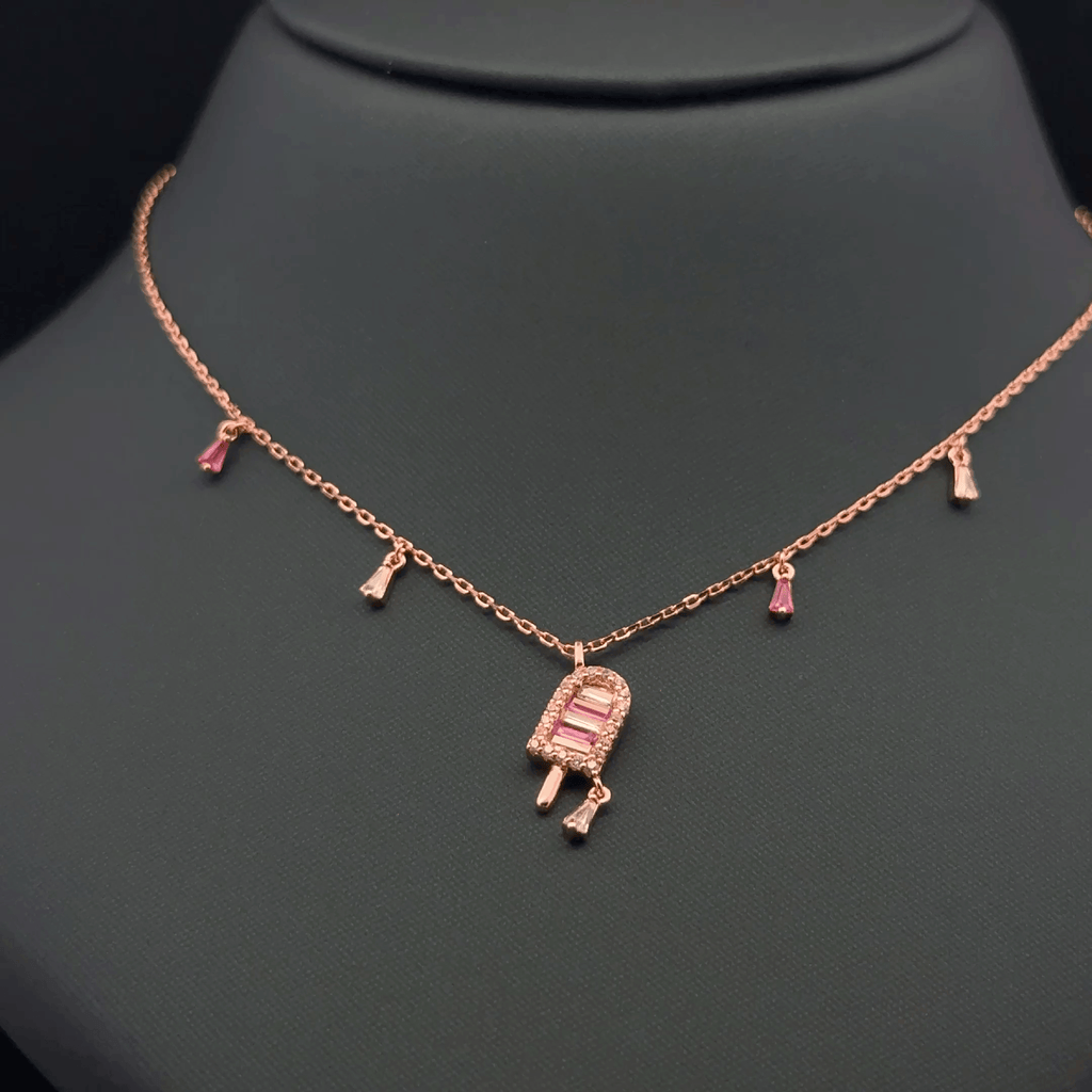Rectangular pink stone