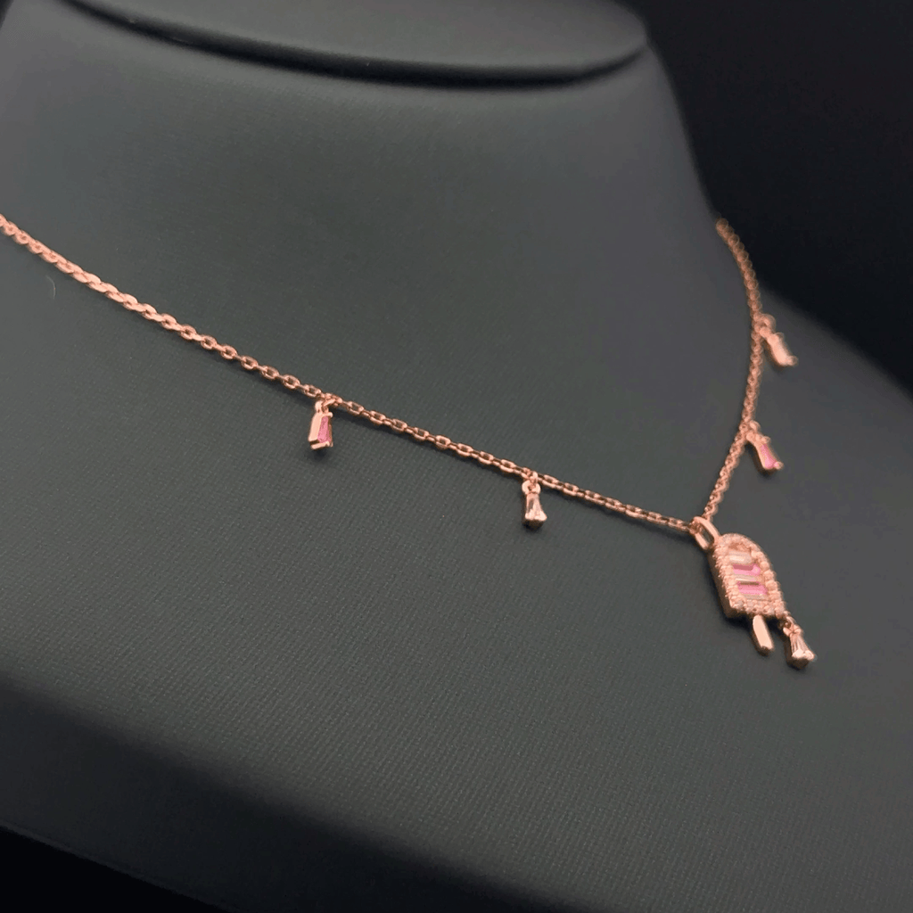 Rectangular pink stone