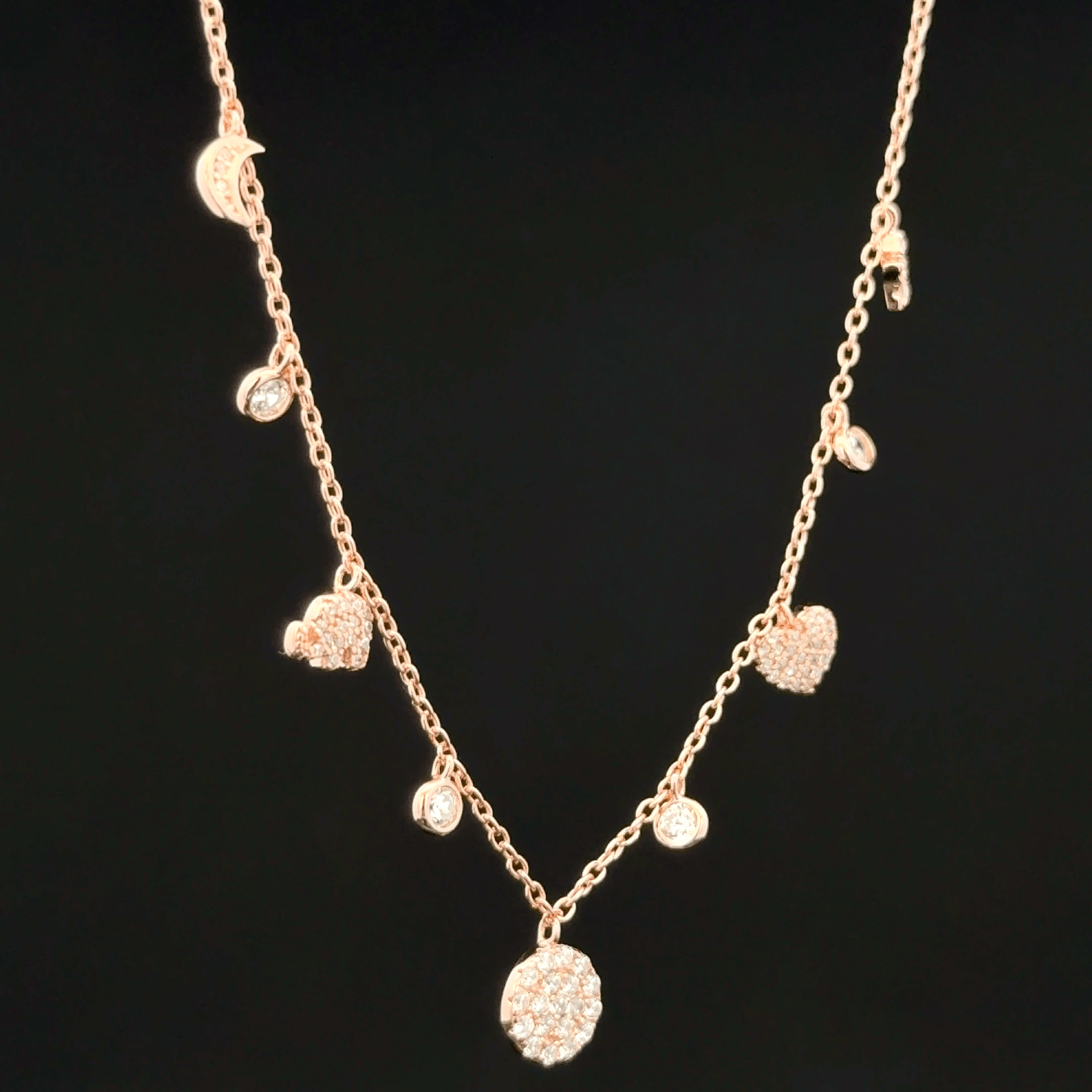 Moon, star elephant charm