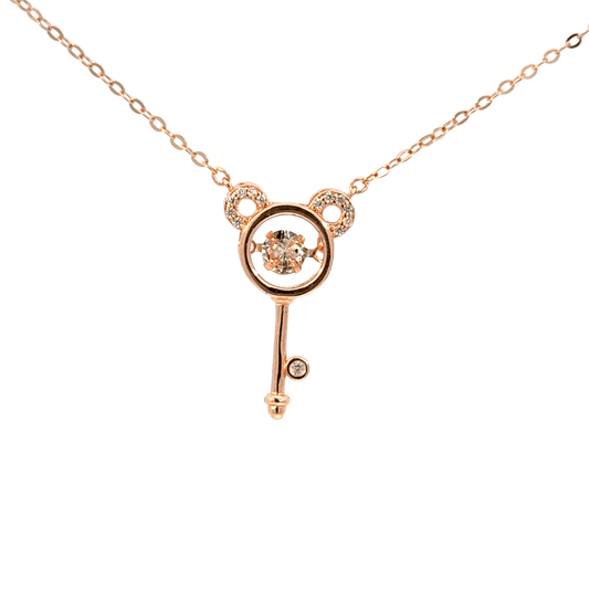 Rosegold key chain with pendent