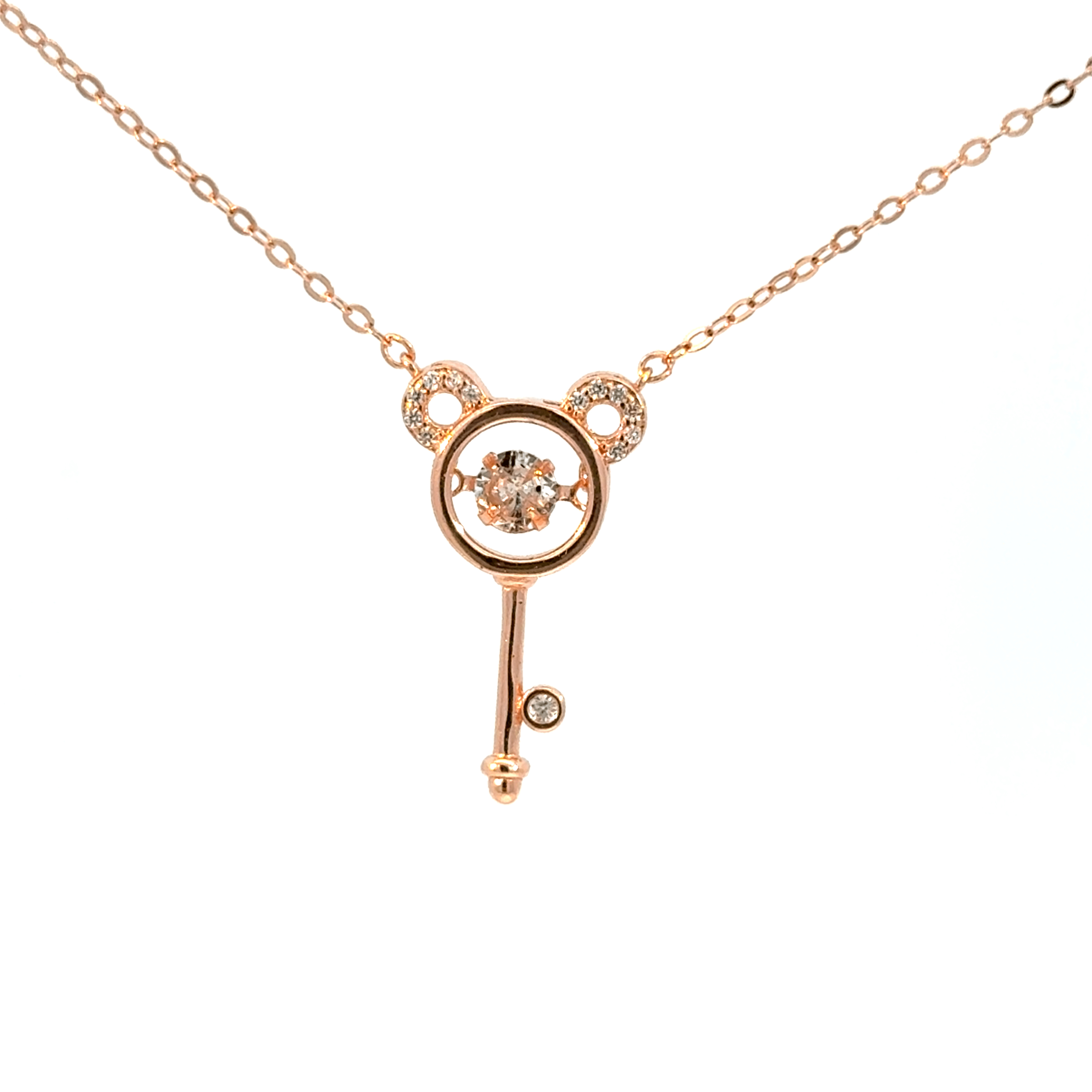 Rosegold key chain with pendent