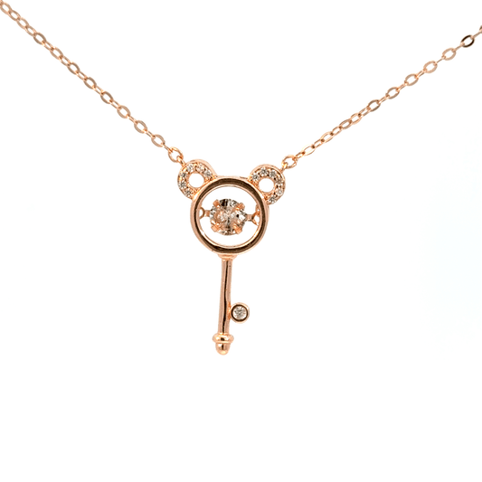 Rosegold key chain with pendent