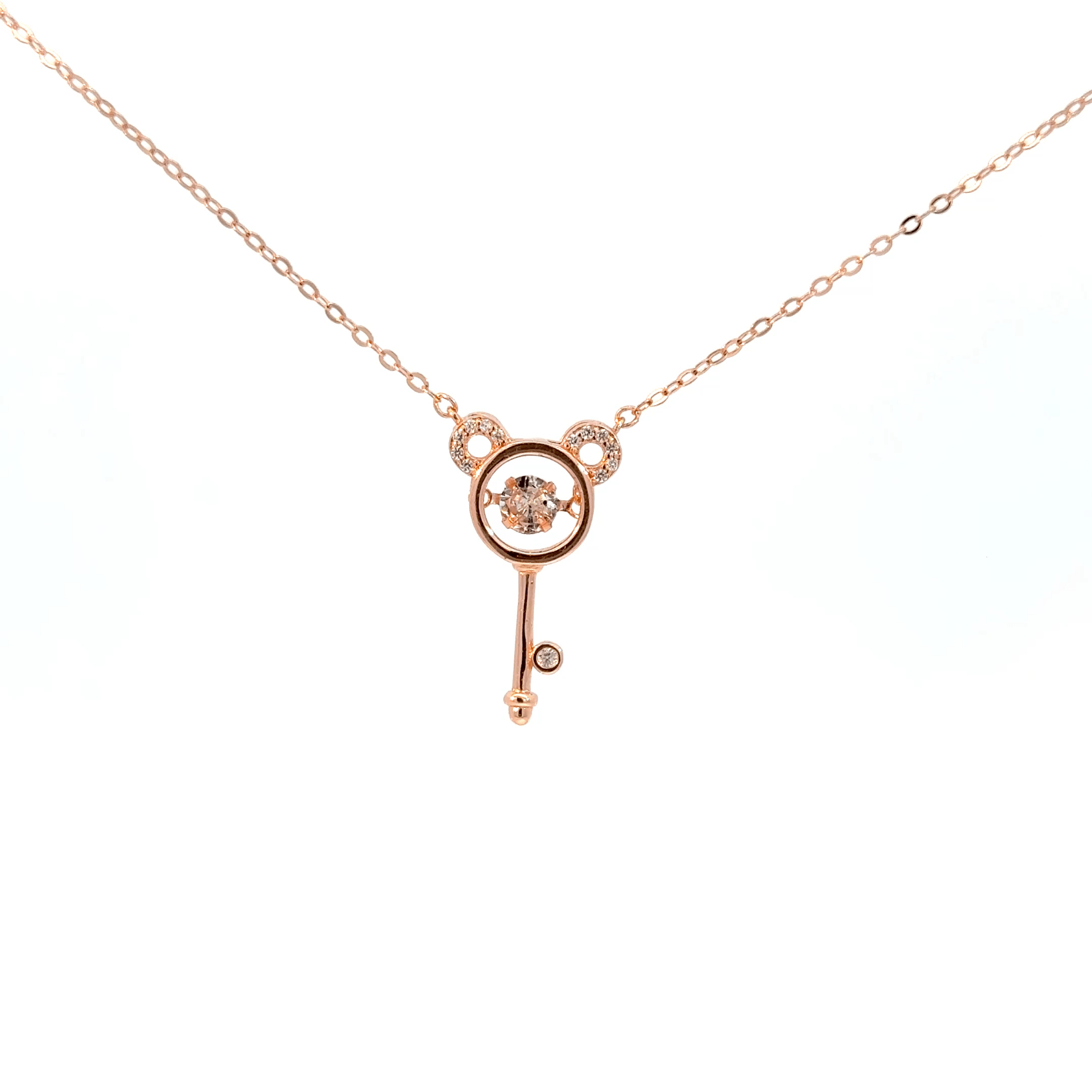 Rosegold key chain with pendent