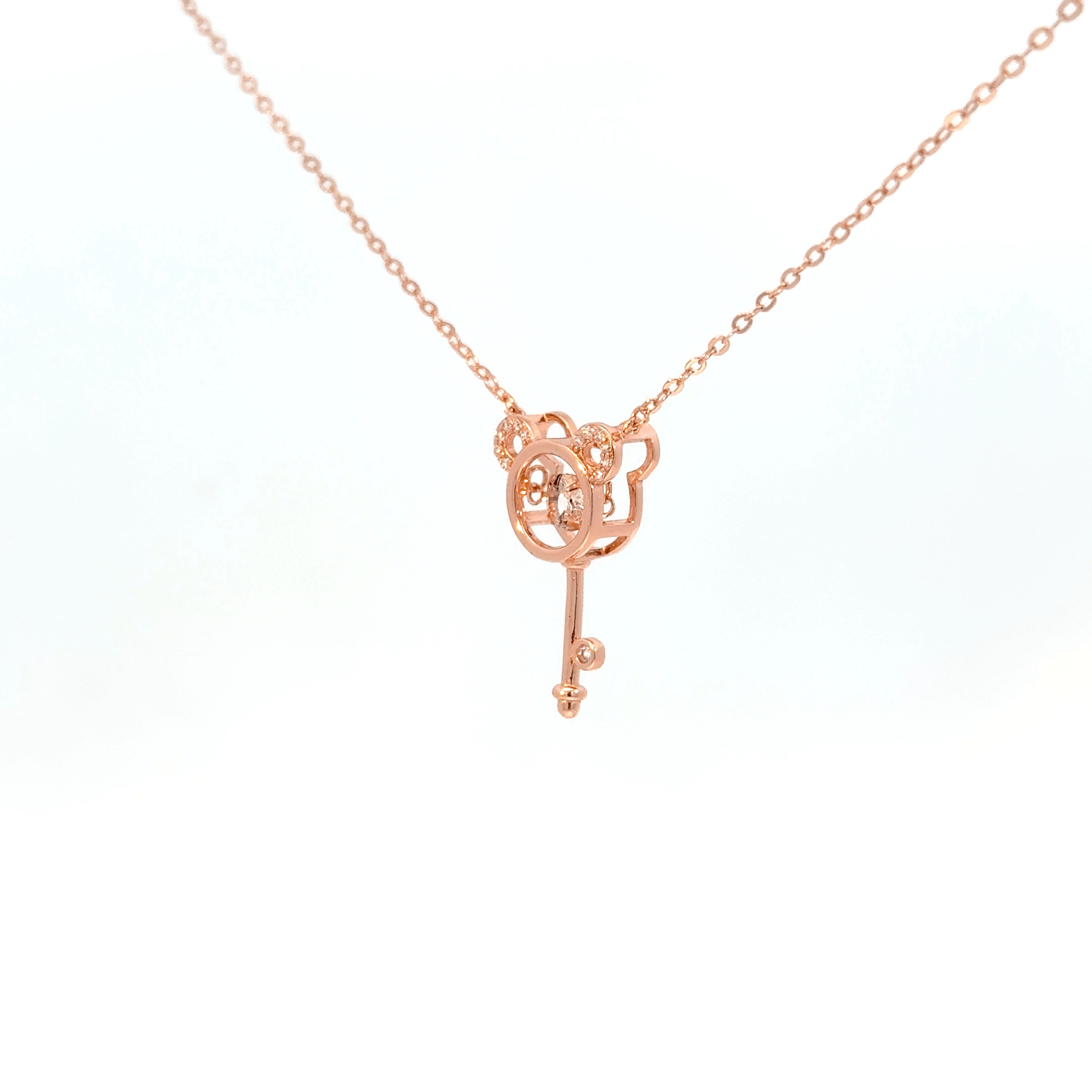 Rosegold key chain with pendent