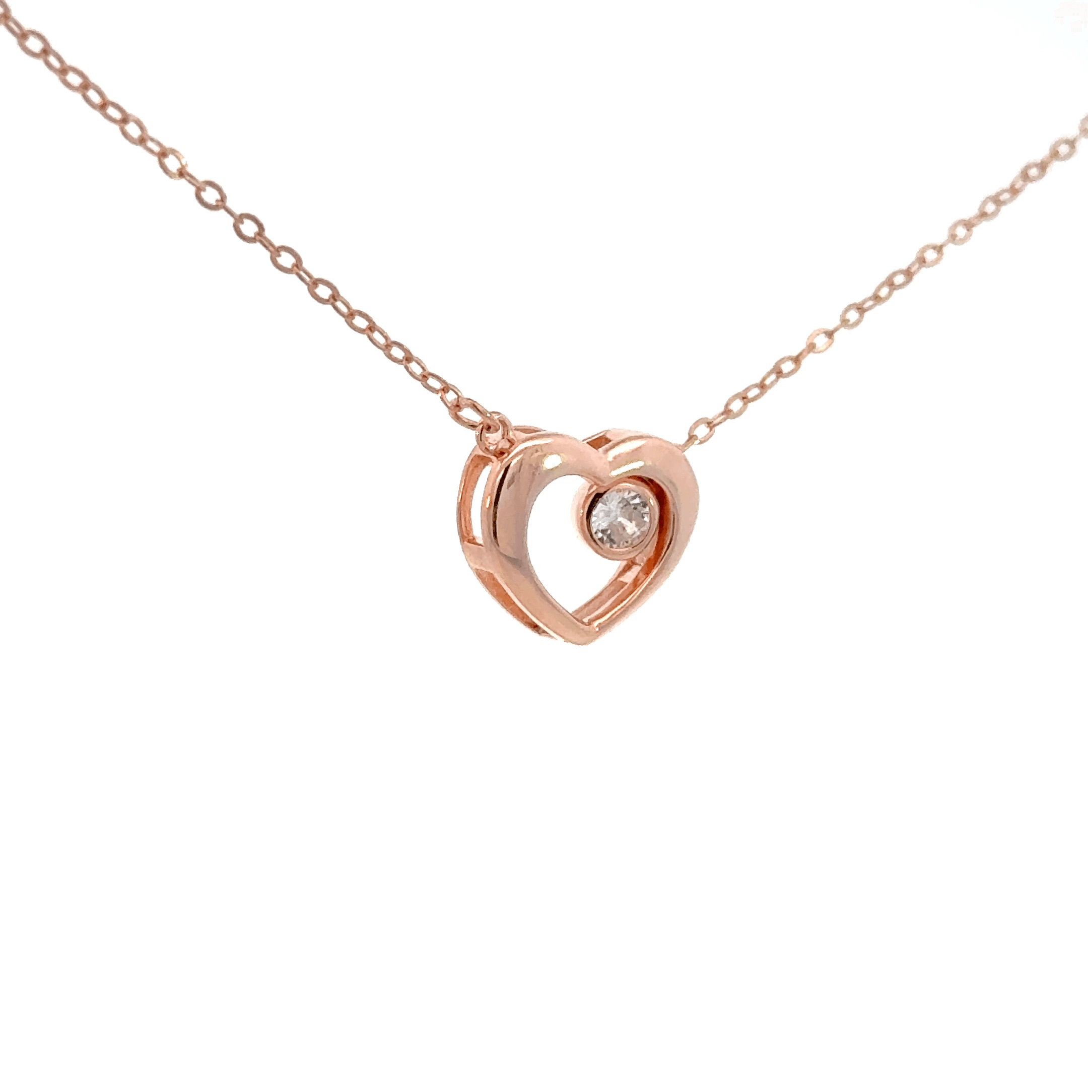 Rosegold Heart Chain With Pendant