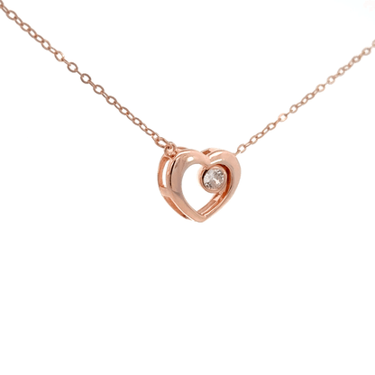 Rosegold Heart Chain With Pendant