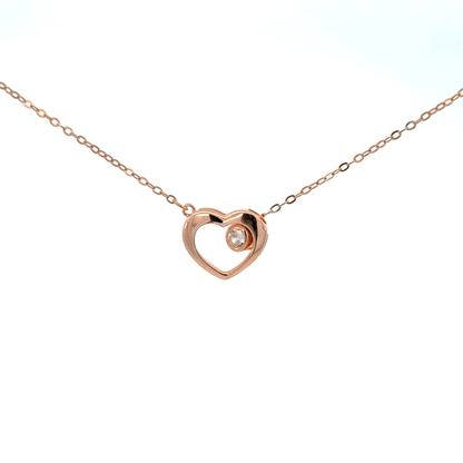 Rosegold Heart Chain With Pendant