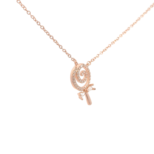 Rosegold lalipop chian with pendent