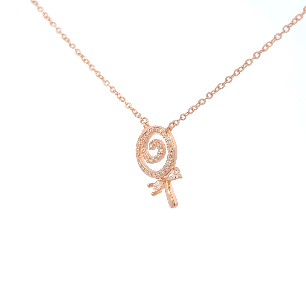 Rosegold lalipop chian with pendent