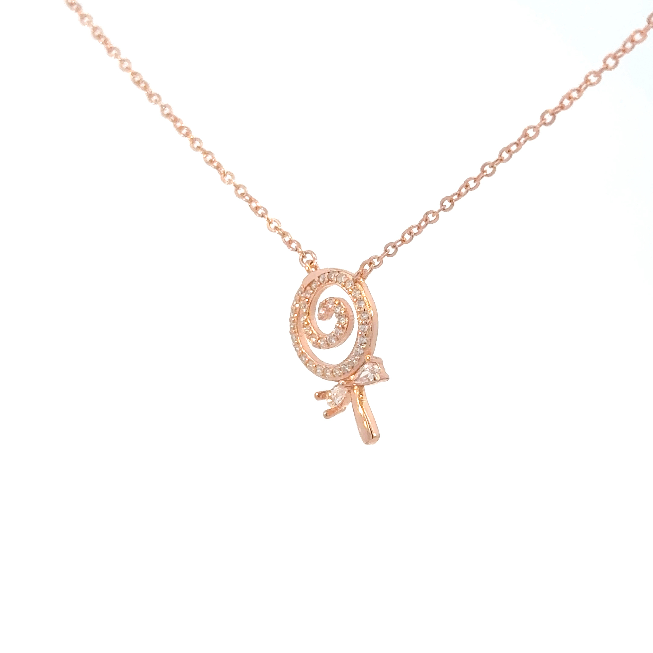 Rosegold lalipop chian with pendent