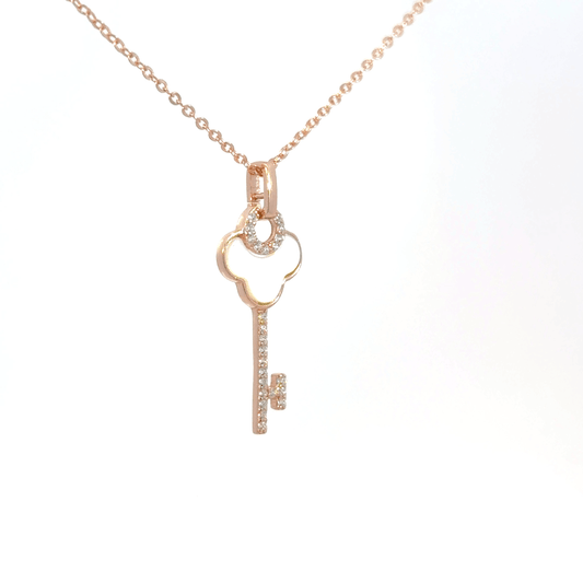 Rosegold key chain with pendent