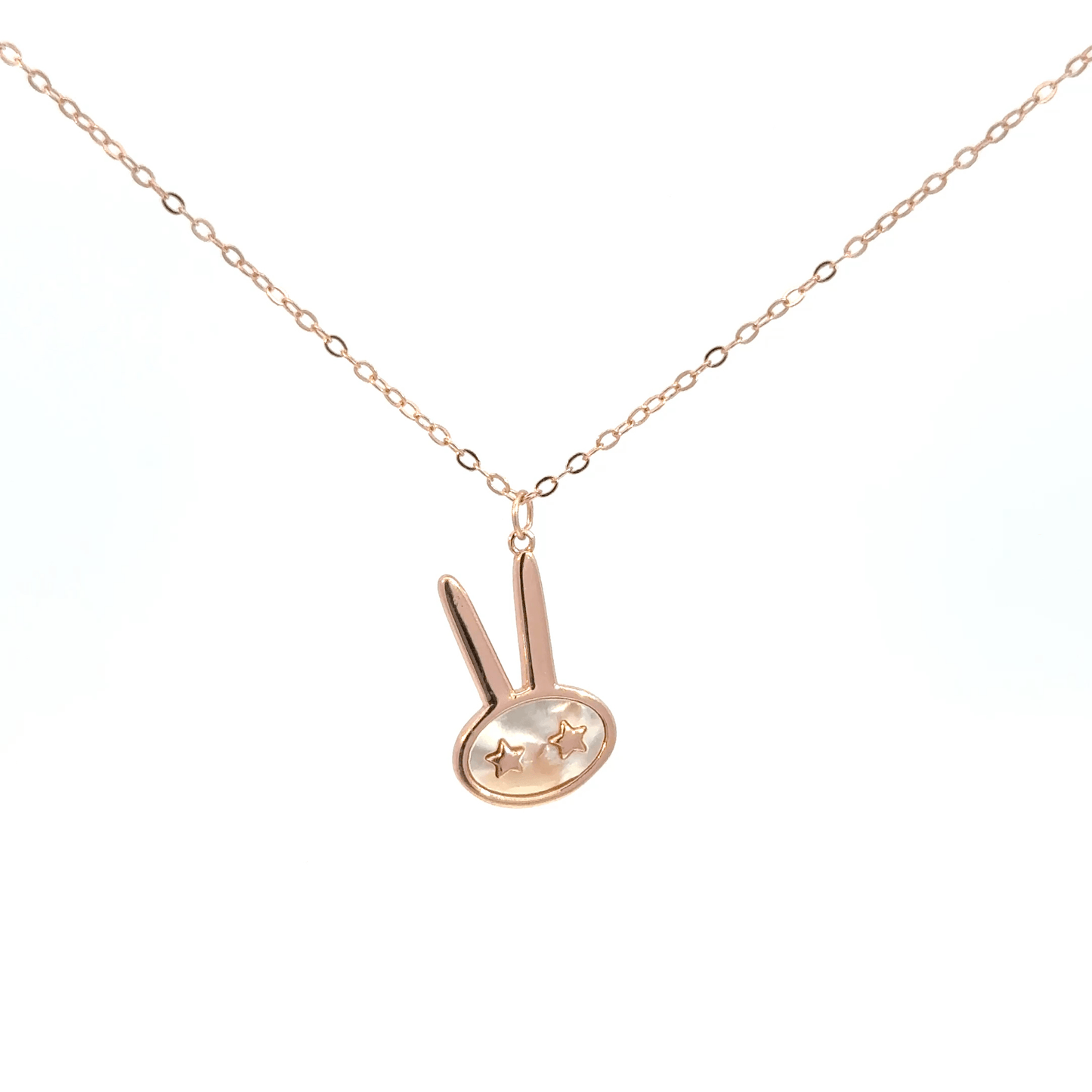 Rosegold rabbit chain with pendent