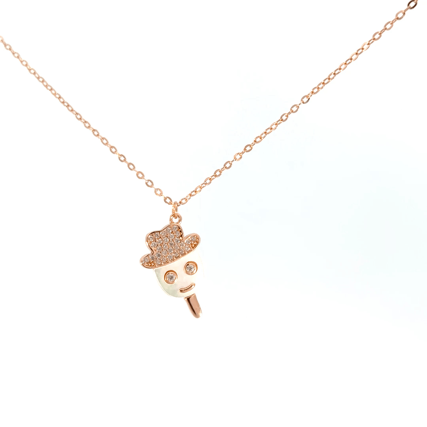 Rosegold hat chain with pendent