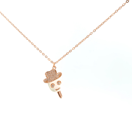 Rosegold hat chain with pendent