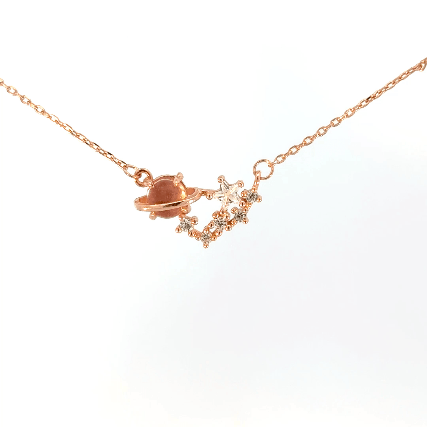 Rosegold heart and star chain with pendent