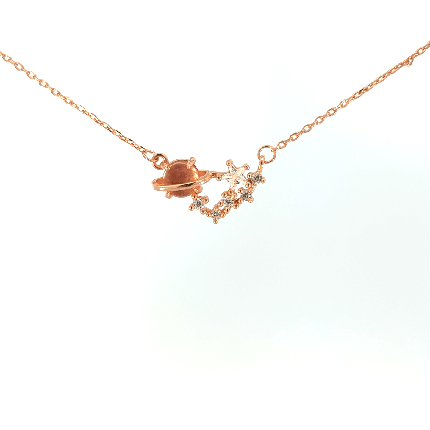Rosegold heart and star chain with pendent