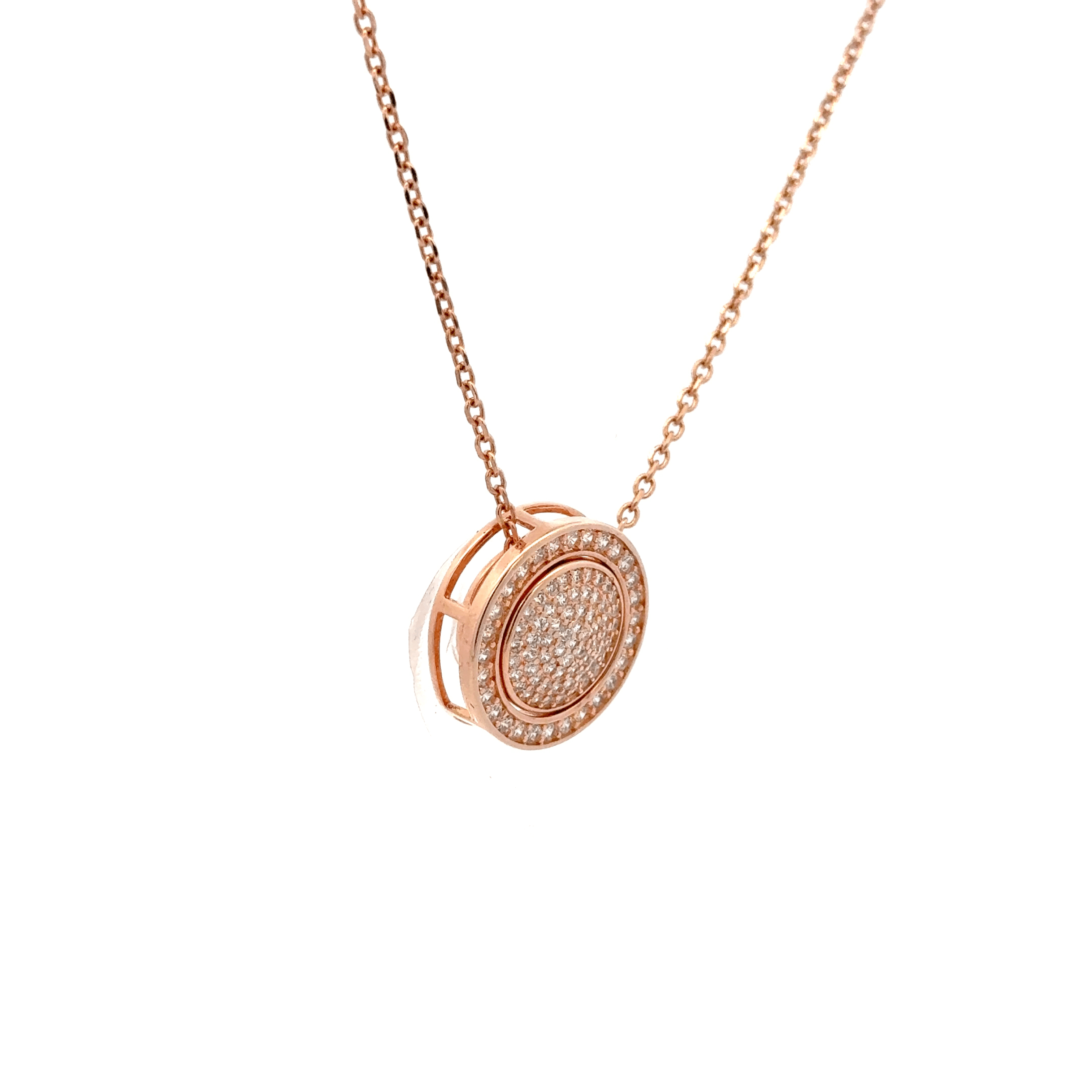Rosegold round chain with pendent