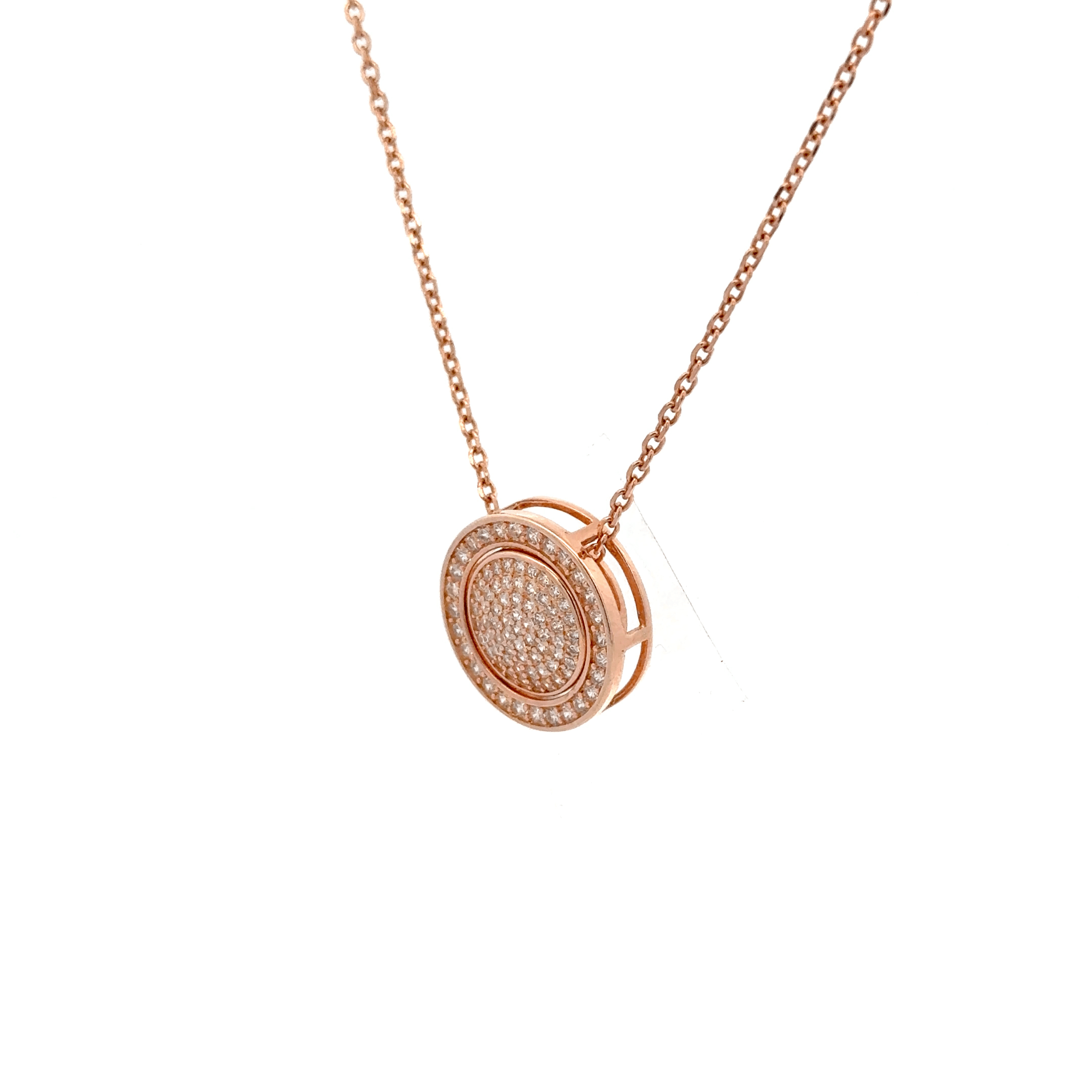 Rosegold round chain with pendent