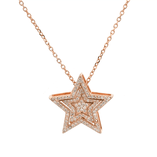 Rosegold star chain with pendent