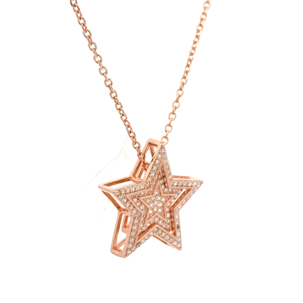 Rosegold star chain with pendent
