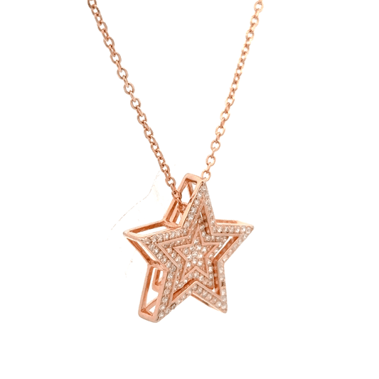 Rosegold star chain with pendent