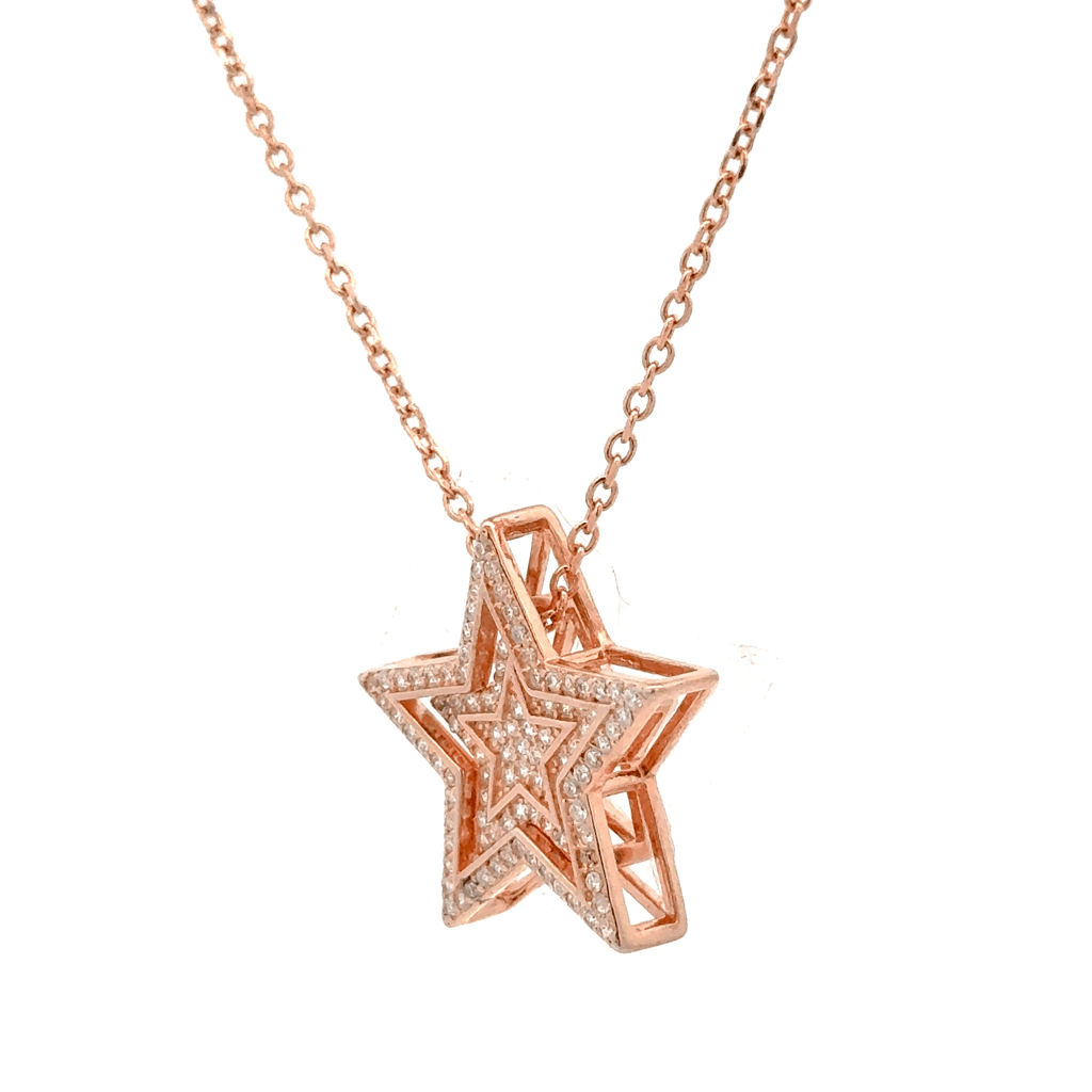 Rosegold star chain with pendent